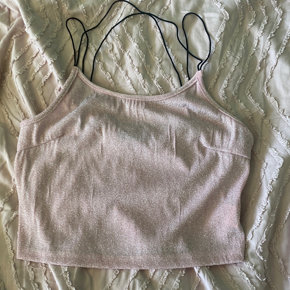 Pink Glitter workout tank